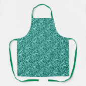 William Morris Thistle Damask, Türkis und Aqua Schürze (Vorderseite)
