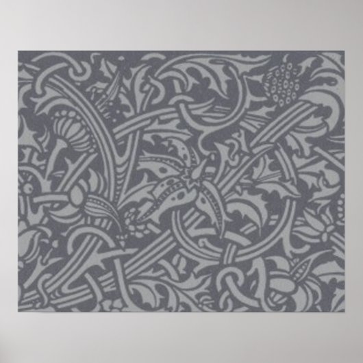 William Morris Thistle Floral Wallpaper Blume Art Poster (Vorne)