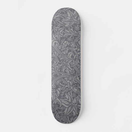 William Morris Thistle Floral Wallpaper Blume Art Skateboard (Vorderseite)