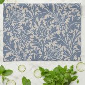 William Morris Thistle Sage Blue Pattern Geschirrtuch (Gefaltet)