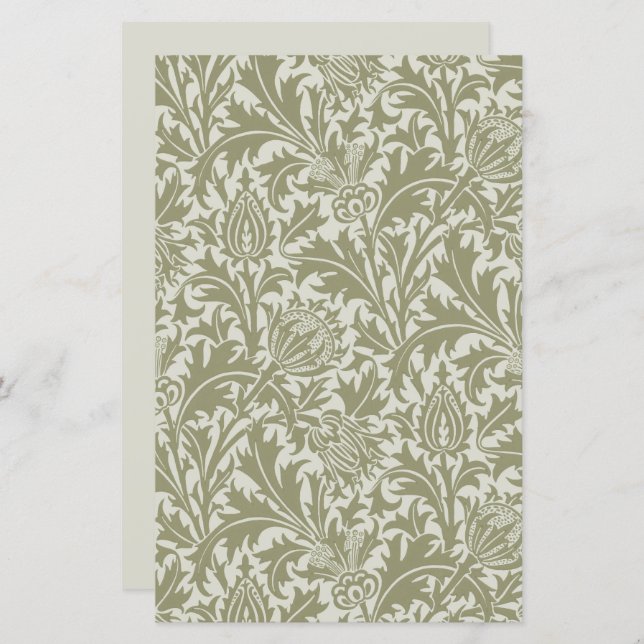 William Morris Thistle Sage Green Pattern (Vorne/Hinten)