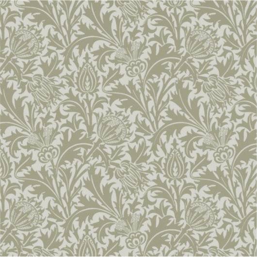 William Morris Thistle Sage Green Pattern Aufkleber (Vorderseite)