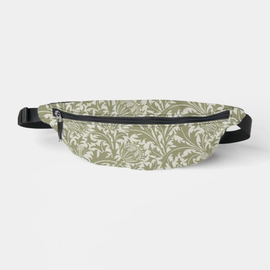 William Morris Thistle Sage Green Pattern Bauchtasche (Vorderseite)
