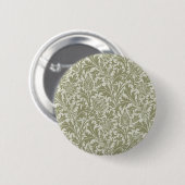 William Morris Thistle Sage Green Pattern Button (Vorne & Hinten)