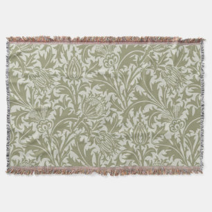 William Morris Thistle Sage Green Pattern Decke