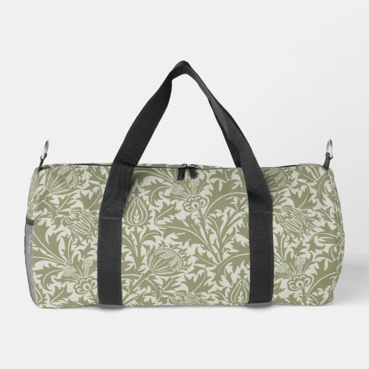 William Morris Thistle Sage Green Pattern Duffle Bag (Rückseite)