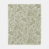 William Morris Thistle Sage Green Pattern Fleecedecke (Vorderseite)