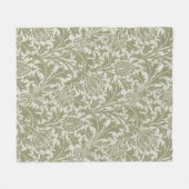 William Morris Thistle Sage Green Pattern Fleecedecke (Vorderseite (Horizontal))