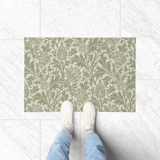William Morris Thistle Sage Green Pattern Fußmatte (Indoor)