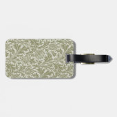 William Morris Thistle Sage Green Pattern Gepäckanhänger (Rückseite horizontal)