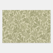 William Morris Thistle Sage Green Pattern Geschenkpapier Set (Vorderseite 3)