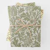 William Morris Thistle Sage Green Pattern Geschenkpapier Set (Beispiel)