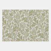 William Morris Thistle Sage Green Pattern Geschenkpapier Set (Vorderseite)