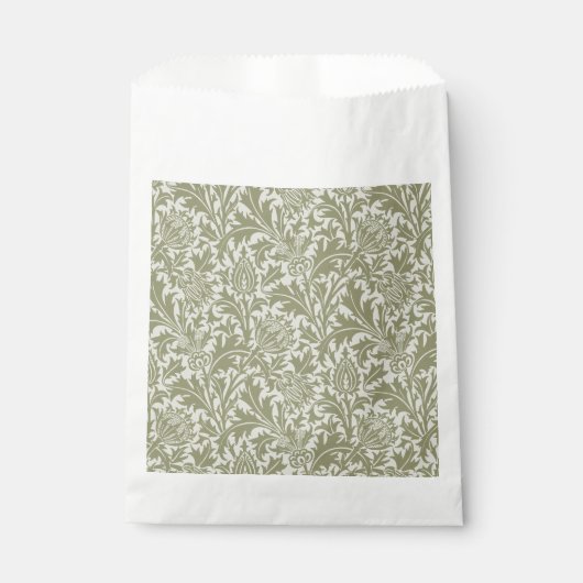 William Morris Thistle Sage Green Pattern Geschenktütchen (Vorderseite)