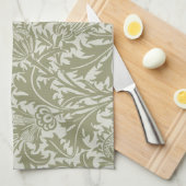 William Morris Thistle Sage Green Pattern Geschirrtuch (Viertel Falte)