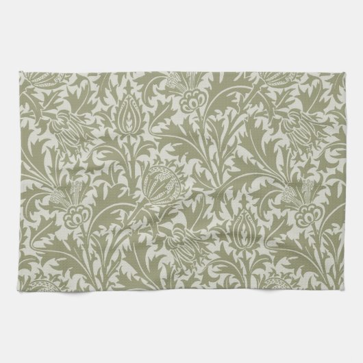 William Morris Thistle Sage Green Pattern Geschirrtuch (Horizontal)