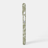 William Morris Thistle Sage Green Pattern iPhone 16 Hülle (Linke Seite)