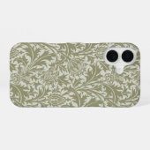 William Morris Thistle Sage Green Pattern iPhone 16 Hülle (Rückseite (Horizontal))