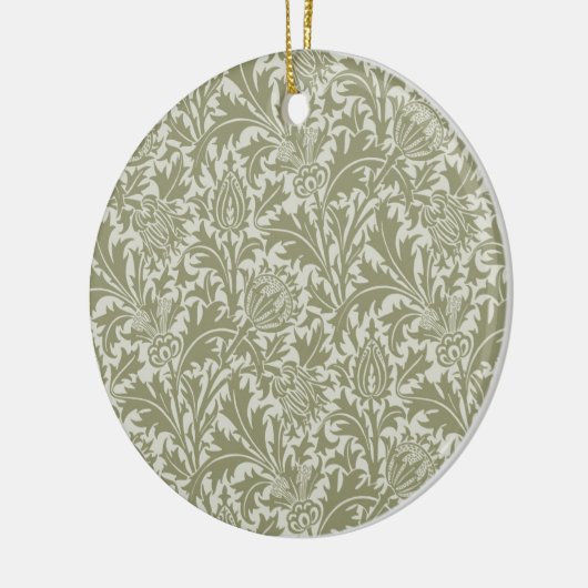 William Morris Thistle Sage Green Pattern Keramik Ornament (Links)