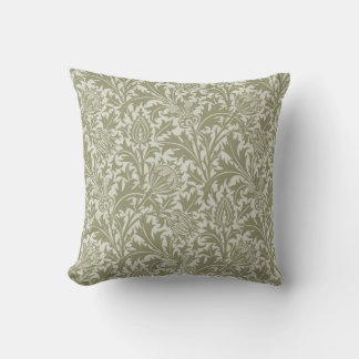 William Morris Thistle Sage Green Pattern Kissen