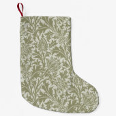 William Morris Thistle Sage Green Pattern Kleiner Weihnachtsstrumpf (Vorderseite)