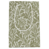 William Morris Thistle Sage Green Pattern Mittlere Geschenktüte (Vorderseite)
