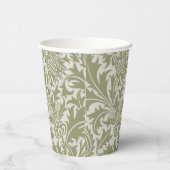 William Morris Thistle Sage Green Pattern Pappbecher (Rechts)