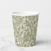 William Morris Thistle Sage Green Pattern Pappbecher (Vorderseite)