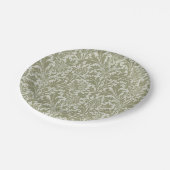 William Morris Thistle Sage Green Pattern Pappteller (Schrägansicht)