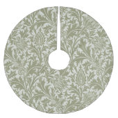 William Morris Thistle Sage Green Pattern Polyester Weihnachtsbaumdecke (Vorderseite)