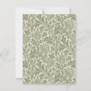 William Morris Thistle Sage Green Pattern Postkarte
