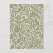 William Morris Thistle Sage Green Pattern Postkarte (Vorderseite)