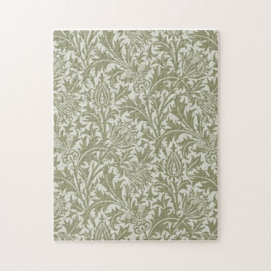 William Morris Thistle Sage Green Pattern Puzzle (Vertikal)