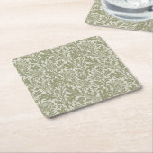 William Morris Thistle Sage Green Pattern Rechteckiger Pappuntersetzer (angewinkelt)