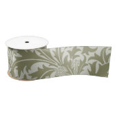 William Morris Thistle Sage Green Pattern Satinband (Spule)