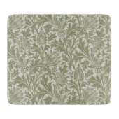 William Morris Thistle Sage Green Pattern Schneidebrett (Vorderseite)
