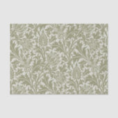 William Morris Thistle Sage Green Pattern Seidenpapier (Vorderseite)