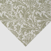 William Morris Thistle Sage Green Pattern Seidenpapier (Ausschnitt)