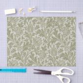 William Morris Thistle Sage Green Pattern Seidenpapier (Handwerk)