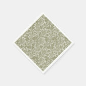 William Morris Thistle Sage Green Pattern Serviette (Ecke)