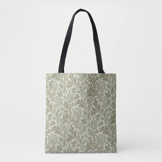 William Morris Thistle Sage Green Pattern Tasche (Vorderseite)