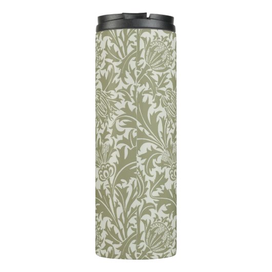 William Morris Thistle Sage Green Pattern Thermosbecher (Rückseite)