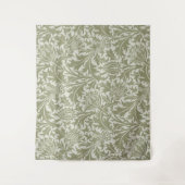 William Morris Thistle Sage Green Pattern Wandteppich (Vorderseite)