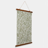 William Morris Thistle Sage Green Pattern Wandteppich Mit Holzrahmen (Gewinkelt)