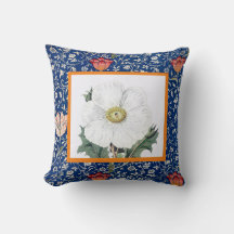 William Morris THROW PILLOW MIT TULIP UND POPPY