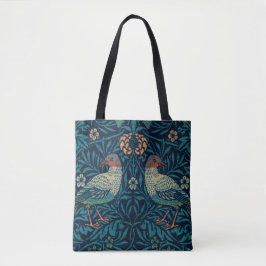 William Morris Tote Bag für Frauen, Vogel Print Tasche