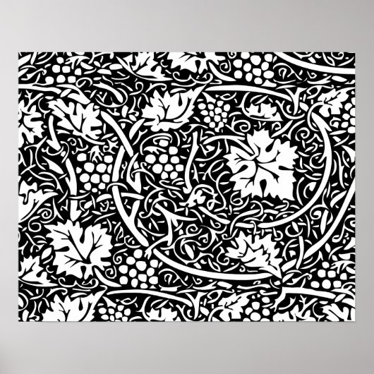 William Morris Traube Muster Wallpaper Poster (Vorne)