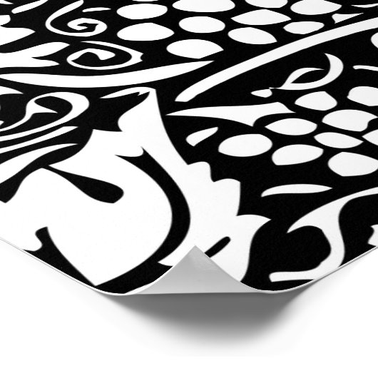 William Morris Traube Muster Wallpaper Poster (Ecke)