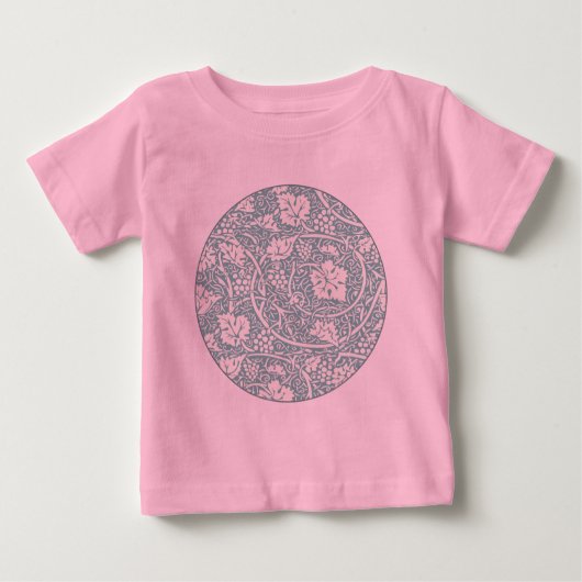 William Morris Traubenmuster Aquamarin Türkis Baby T-shirt (Vorderseite)