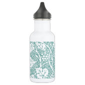 William Morris Traubenmuster Aquamarin Türkis Edelstahlflasche (Links)